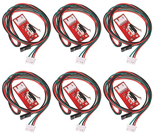 GTIWUNG Mechanical Endstop Limit Switch with Cable For 3D Printer RepRap Prusa Mendel CNC for Arduino Mega 2560 RAMPS 1.4(Pack of 6)
