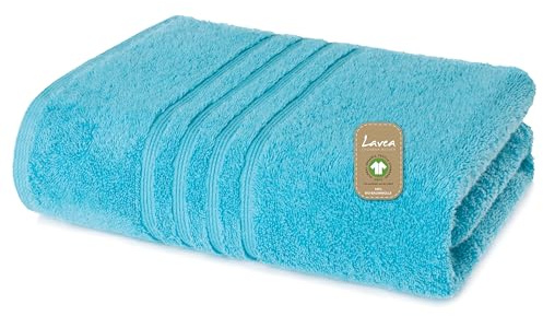 Lavea® Handtücher 50x100 cm - Türkis | Bali Frottiererie, 100% Baumwolle, Saugstark & Weich, Handtücher Set, Waschbar, Gäste Handtücher, Frottierhandtuch