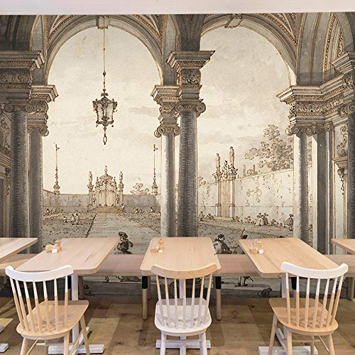 Retro British Style European Classical Luxury Palace Architectural Wallpaper Renaissance Mural Office Living Room Wallpaper Custom 3D Wallpaper Paste Living Room The Wall for bedroom-350cm×256cm