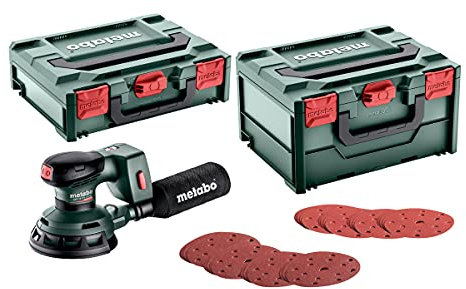 Metabo Set SXA 18 LTX 125 BL Akku-Exzenterschleifer 18V - metaBOX 215- mit Zubehör - 691200000