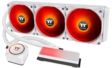 Thermaltake Floe RC360 CPU & Memory AIO Liquid Cooler Snow Edition | PC water cooling | Processor cooler | Storage Cooler | RGB | silent 120mm fan | White