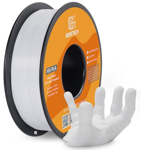 GEEETECH HS-PLA Filament 1,75mm pla Filament für Hochgeschwindigkeits-3D-Drucker, 1 Spule,1kg, Weiß