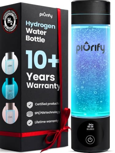 Hydrogen Bottle Generator - Concentration up to 4100+ PPB - SPE/PEM Technology - H2 Certified Generator - Portable Irrigation System and Sports - Retention
