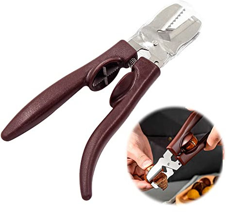 xyuayamz Maronizange Edelstahl Kastanienmesser Chestnut Cutter - 1 Stück 2 In 1 Kastanie SchäLer KreuzöFfner, Mehrzweck Maronischneider Mit Griff KüChengeräTe Zum SchäLen Von Kastanien (Braun)