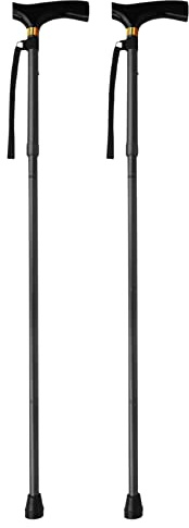 biyan Lot de 2 cannes pliantes réglables et pliables avec canne pour une mobilité limitée