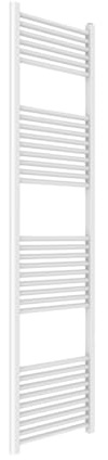 Kiamami Valentina - Termoarredo in acciaio bianco 50x180 con 9+9+9+6 tubi orizzontali