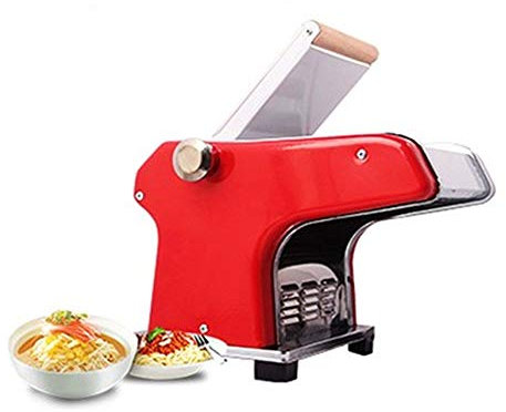 sjdoPulse Professional Pasta Maker Machine 100W 220V Noodle Making Pasta Maker 6 Adjustable Thickness Settings Perfect for Spaghetti Fresh Cutter (Color : Red,