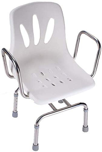 Duschsitz Duschhocker Duschstuhl Duschstuhl Edelstahl drehbarer Badestuhl 5 verstellbare Höhen,