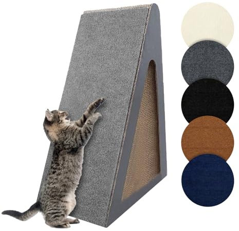 Uixxducc Kratzmatte Katze, Kratzmatte Selbstkleben, Kratzpads für Katzen, Katzenkratzmatte DIY Trimmbarer Teppich Kratzteppich AntiKratz Tape für Möbel Sofa Wand Tür Schutz (60x100cm,Grau)