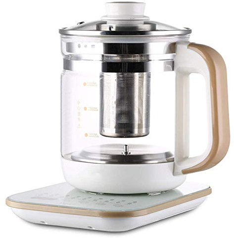 Bollitore elettrico, bollitore elettrico, vaso salutare, vetro spesso multifunzione automatico @ regalo rosa Safehappy