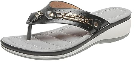 Hufu Orthopedic Slide Sandals, Women's Non-Slip Wedge Sandals, Elegant Flip Flops Sandals Slip On Women's Shoes