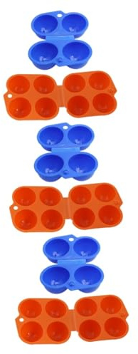 HOMSFOU 6stücke Tragbare Eierbox Mit Fächern Sicherer Kunststoff Eierhalter Für Bbq Angeln Camping Und Picknick Mit Snap-lock Verschluss Stabil Und Langlebig