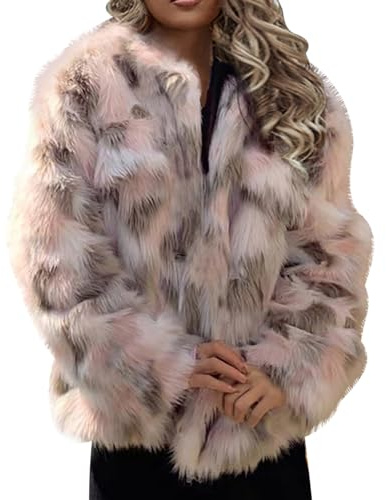 Pelzjacke Damen Modische Pelzmantel Plüschjacke Winter Warm Kunstpelz Jacke Fleecemantel Wintermantel Winterjacke Teddyfell Mantel Strickjacke Pelzjacke Faux Fur Jacke Kunstfell Jacken Felljacke