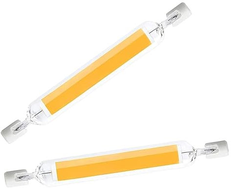 R7S LED 78mm Dimmbar,10W R7S LED Ersatz für 100W Halogenstab 78mm,R7S LED COB Glühbirne Warmweiß 3000K 1000LM,Kein Flackern,360°Abstrahlwinkel,2er Pack