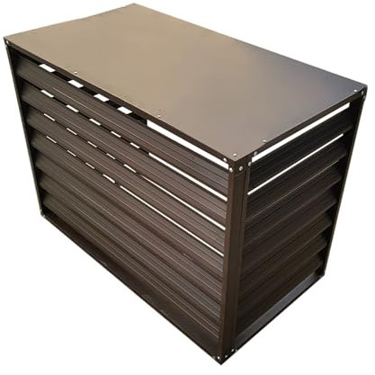 Metall-Klimaanlagen-Zaunblende mit oberer Abdeckung, freistehende AC-Abdeckungen für Sichtschutzzaunpaneele, 100 x 50 x 70 cm