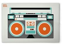 A.S. Création Leinwandbild Retro Ghettoblaster - Wandbild in Creme, Schwarz - 60 x 40 cm - DD132319