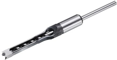 sourcing map Square Hole Drill Bit for Wood 10mm Hollow Chisel Mortiser Auger Spur Cutter Tool, High Carbon Steel for Woodworking Carpentry