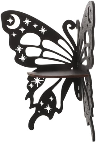 HAWILLOSCH Butterfly Eckregal Holz Wandregal Hängeregal Eck Regal Mit Hohl Design Kompakt Schwebendes Aufbewahrungsregal Für Kleine Räume Wohnzimmer Schlafzimmer Küche