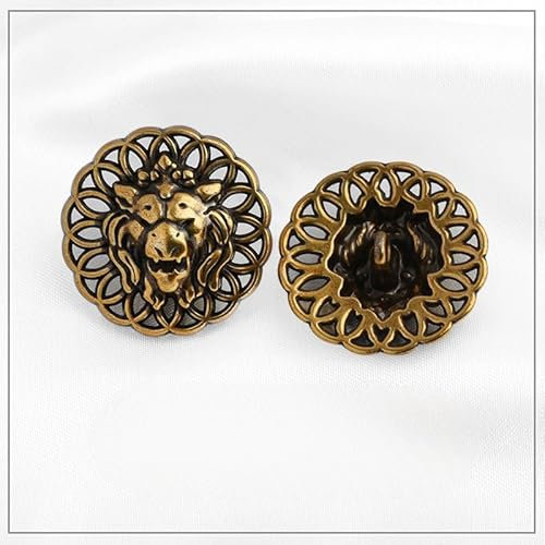 XWNXQ 10 Stück 15-25 mm Metallknöpfe, Metall-Nähknöpfe, runde Metallknöpfe, Gold, Silber, für Uniformhemden, Windjacken, Hüte, Taschen