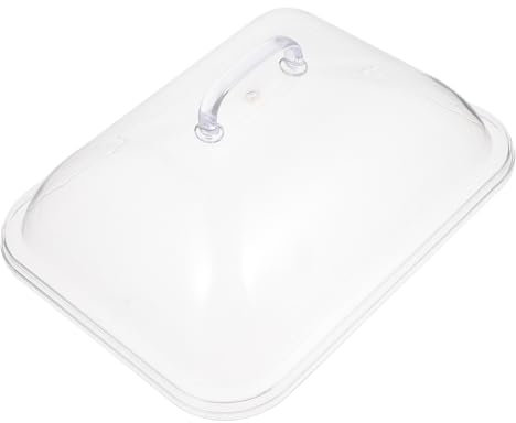 Garneck Cloche à Gâteau Carrée 31x24cm en Acrylique Transparent Poignée pour Desserts Et Fruits Couvercle Alimentaire pour Pique- Et