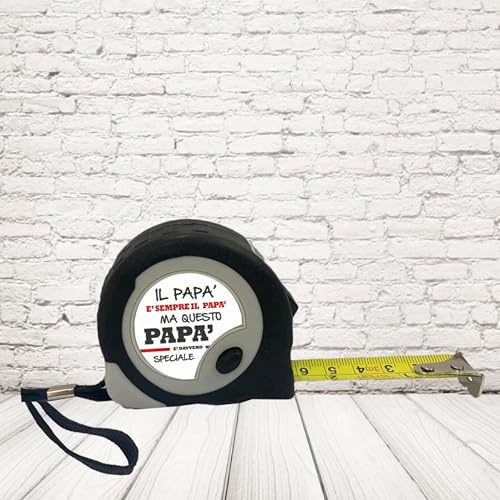 D&Vlab Metro a nastro personalizzato con Nome e Dediche Idea regalo Festa Del Papà Amore Natale Compleanno Lui Nonno Nastro di Misurazione Fai da Te 5 metri Nero ''DAD SPECIALE ''