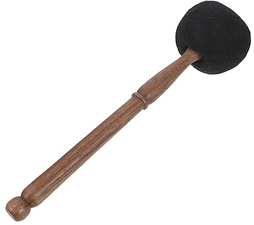 Garneck Mazo para Cuenco Sonoro de Fieltro de Lana, Tamaño Mediano, Color Negro, Accesorio para Cuencos, Adecuado para Meditación, Yoga y Relajación Espiritual