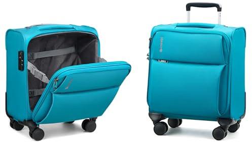 Hanke Underseat Carry On Luggage with Wheels, Small Suitcase, Rolling Bag