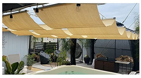 Tenda parasole retrattile per pergola, tenda da giardino per esterni, sistema di ombreggiatura in tessuto, copertura per traliccio in legno, permeabile