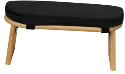 perfk Meditationsbank Gebetbank weich mit Kissen Sitz Falten Bambus kniende Hocker Meditation Stuhl für Schlafzimmer Teezeremonie, Schwarz