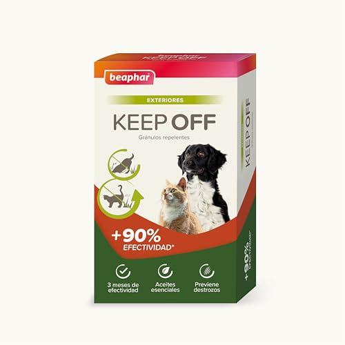 Beaphar Keep Off Repellent Granules for Dogs and Cats - Outdoor Use - Protection of Gardens and Orchards - 3 Months Protection - with Essential Oils - 2x200g