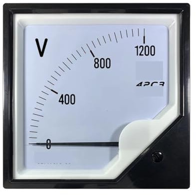 ZBORAVPIX Amperometro analogico da Pannello per Corrente, Voltmetro 42C3 DC analogico Solo 120x120mm Classe di precisione 1.5 Installazione Diretta Uso 1kV-3kV(DC 1200V)