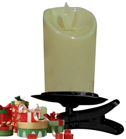 Genérico Velas LED Sin Llama | Clip Para Colgar Vela Sin Llama - Luz Cónica con Sujeción para Hogar, Bodas, Fiestas y Decoración