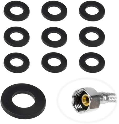 tiyiyok 10 Stück Dichtungsring Duschkopf, 3/4 Zoll Dichtung, O-Ring Dichtungsringe Set, Duschkopf Dichtung, für Duschkopf, Brauseschlauch, Wasserhahn, Gasleitung, Leckageverhinderung