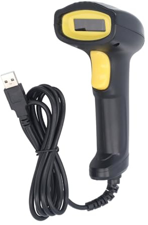 Fafeicy Wired Barcode Scanner, CMOS -Bildsensor, Hocheffizientes 1D -Scan Tool, USB Handheld Leser für Supermarkt und Lagerhaus
