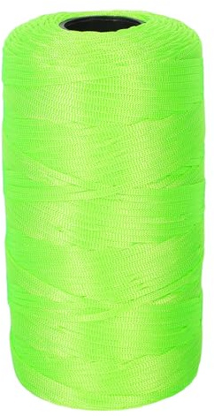 Homoyoyo Cuerda Trenzada Resistente para Construcción y Albañilería, Línea de Cuerda de Mampostería Verde Amarillo de 34 M, para Marcado de Propiedades y Paisajismo Exterior