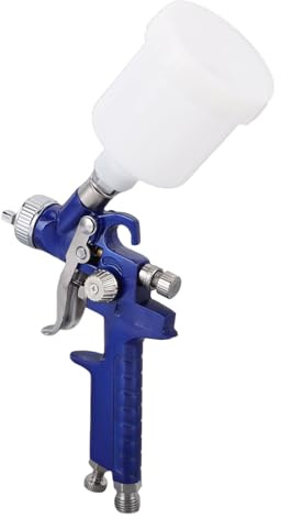Jeffergarden Pistola a Spruzzo con Alimentazione a gravità HVLP con Ugello da 1,0 Mm, Tazza da 100 Ml per Mobili, Automobili e Pittura Artistica