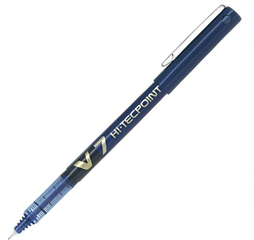 Pilot V7 Hi Tecpoint Tintenroller mit flüssiger Tinte Einzelbett blau