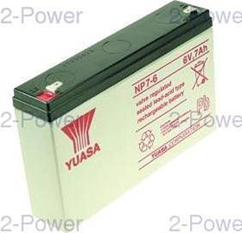 Yuasa NP7-6 Sealed Lead Acid (VRLA) 7000mAh 6V rechargeable battery - Rechargeable Batteries (7000 mAh, Sealed Lead Acid (VRLA), 6 V, White)