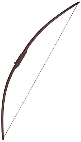 Battle-Merchant Beidhändiger Langbogen Agincourt 180 cm - 70Zoll, Dunkelbraun inklusive Sehne Elfenbogen Kriegsbogen 25 bis 40 lbs Zuggewicht (40 lbs)