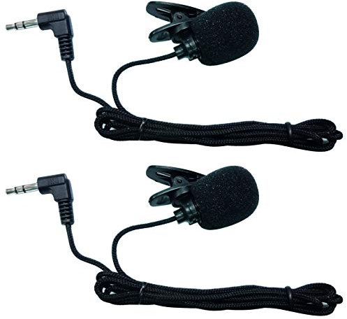 zdyCGTime 3.5mm Audio Male to Mini lavalier Lapel Tie Clip-on Portable Microphone for Mic System,Voice Amplifier,Speakers,Teachers, conferences, speeches,Drama Performances.(2pack/1.1M)