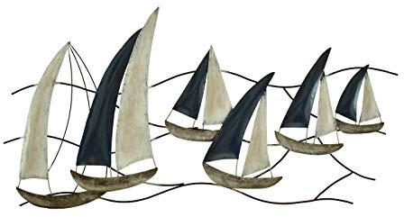 Klp Wanddeko Schiff Metall Segelboot Segel Boot Maritim Deko Hänger Skulptur Figur