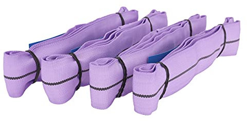 Sandax 4er-Set Profi Rundschlingen aus Polyester, Schlupf 1 Tonne (1t) Nenntraglast (1.000kg), 1 Meter (1m) Umfang, 0,5m Nutzlänge, einlagig nach EN 1492-2, Rundschlinge mit Sicherheitsfaktor 7:1