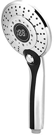 Oumefar Automatischer Farbwechsel Digitaler LED Lichtduschkopf Handbrausekopf mit 3 Sprühmodus