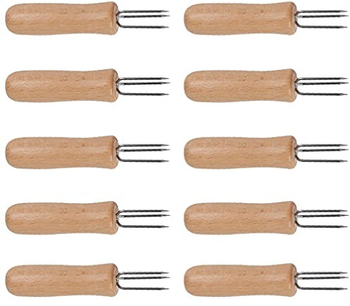 Cabilock 10pezzi Forchette Acciaio Inossidabile Con Manico Per Mais e Bbq Strumenti Da Cucina Multifunzionali Per Frutta e Verdure