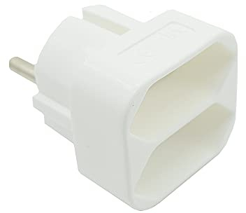 Steckdose 2-fach für Eurostecker Adapter Typ C Eurokupplung 2,5A/250V Weiss
