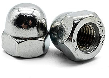 Hippo Hardware M12 (12mm) Dome Nuts Hex Domed Nut Acorn Cap Nuts A2 Stainless Steel (Pack of 3)