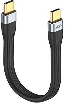 CableCreation USB C auf USB C Kabel kurz 15cm, 3A/60W USB C Schnellladekabel für MacBook Pro Air, iPad Pro, Chromebook Pixel, Galaxy S20, S21, S22, Tab A8, usw.