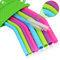 Pajitas de silicona reutilizables Walfos (juego de 8) pajitas de silicona flexibles, 2 tamaños para niños y adultos para jugo, vasos de 20 oz con cepillo de limpieza y bolsa de almacenamiento