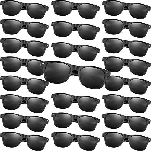 MIAHART 48er-Pack Kinder-Party-Sonnenbrillen, Bulk für Sommerpartys, Jungen und Mädchen, Geburtstagsparty, Geschenktütenfüller (Black)