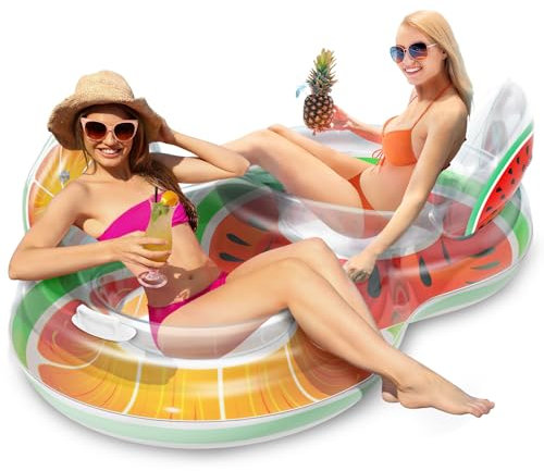 Gontence Piscina Gonfiabile Adulti - 2-Persone Gonfiabili per Piscina - Materassino Piscina - Materassino Gonfiabile Mare - Amaca Gonfiabile Mare Materassini Gonfiabili Mare Amaca Piscina